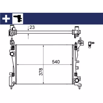 Radiateur, refroidissement du moteur MAHLE CR 1121 000S