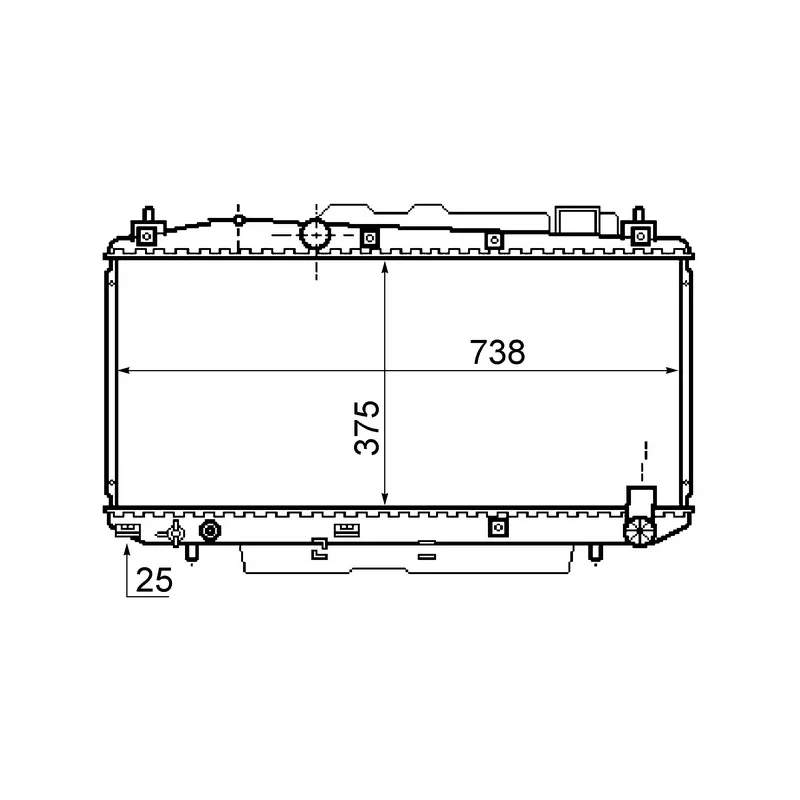 Radiateur, refroidissement du moteur MAHLE CR 1166 000S