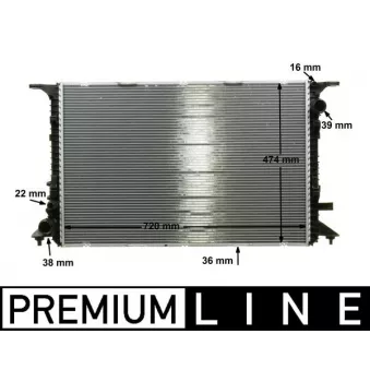 Radiateur, refroidissement du moteur MAHLE CR 1201 000P