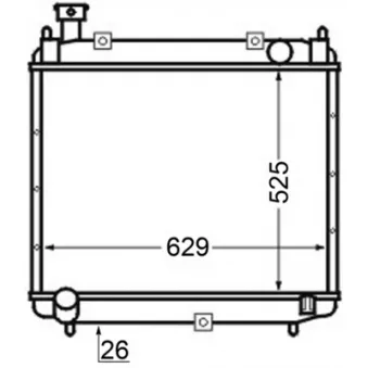 Radiateur, refroidissement du moteur MAHLE CR 126 000S