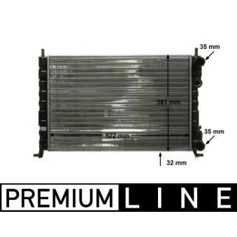 Radiateur, refroidissement du moteur MAHLE CR 130 000P