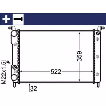 Radiateur, refroidissement du moteur MAHLE CR 130 000S