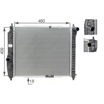 Radiateur, refroidissement du moteur MAHLE CR 1309 000S