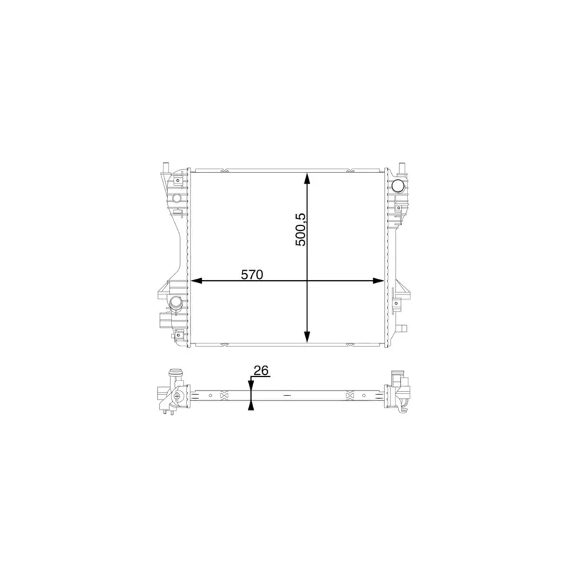 Radiateur, refroidissement du moteur MAHLE CR 1358 000S