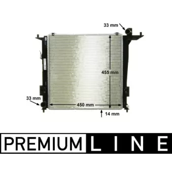 Radiateur, refroidissement du moteur MAHLE CR 1368 000P