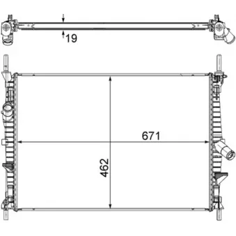 Radiateur, refroidissement du moteur MAHLE CR 1370 000S