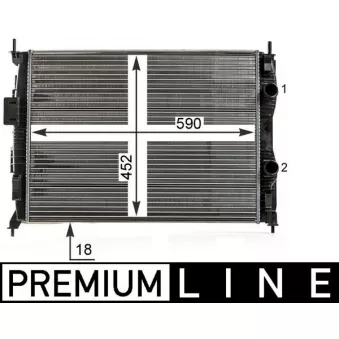 Radiateur, refroidissement du moteur MAHLE CR 14 000P