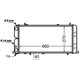 Radiateur, refroidissement du moteur MAHLE CR 140 000S