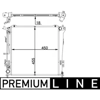 Radiateur, refroidissement du moteur MAHLE CR 1404 000P