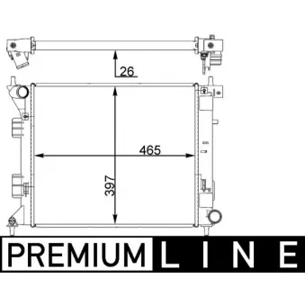 Radiateur, refroidissement du moteur MAHLE CR 1407 000P