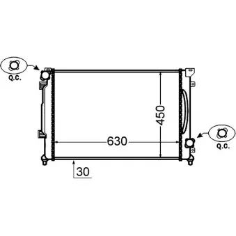 Radiateur, refroidissement du moteur MAHLE CR 1416 000S