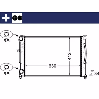 Radiateur, refroidissement du moteur MAHLE CR 1423 000S