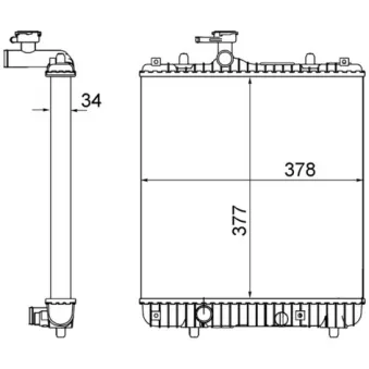 Radiateur, refroidissement du moteur MAHLE CR 1495 001S