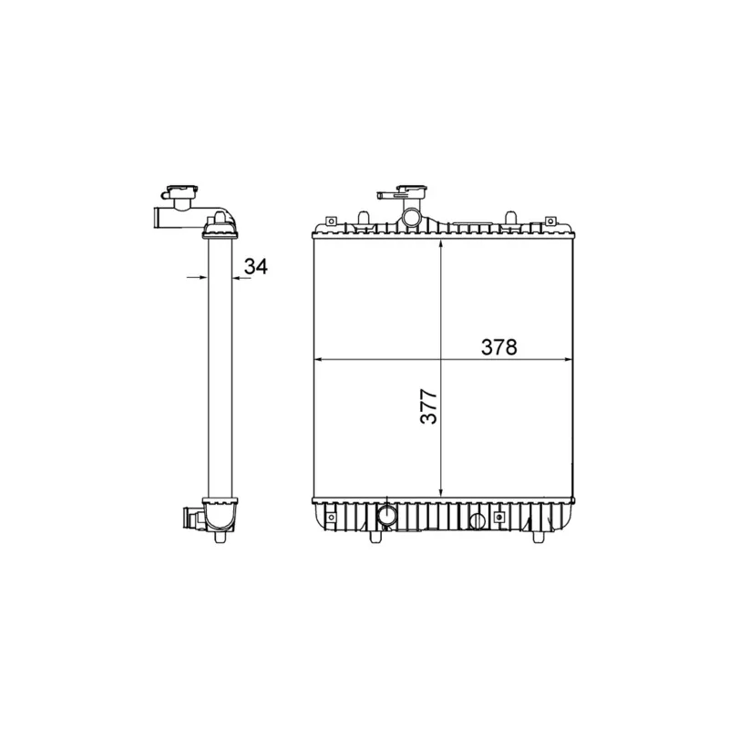 Radiateur, refroidissement du moteur MAHLE CR 1495 001S