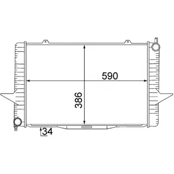 Radiateur, refroidissement du moteur MAHLE CR 1543 000S