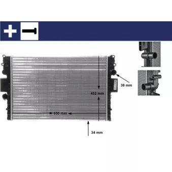 Radiateur, refroidissement du moteur MAHLE CR 1551 000S