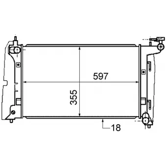 Radiateur, refroidissement du moteur MAHLE CR 1558 000S