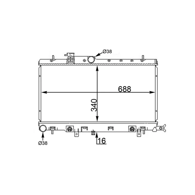 Radiateur, refroidissement du moteur MAHLE CR 1564 000S