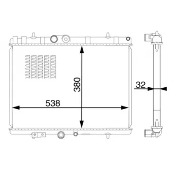 Radiateur, refroidissement du moteur MAHLE CR 1597 000S