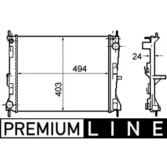 Radiateur, refroidissement du moteur MAHLE CR 1691 000P