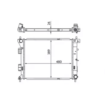 Radiateur, refroidissement du moteur MAHLE CR 1693 000S