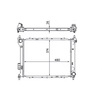 Radiateur, refroidissement du moteur MAHLE CR 1695 000S