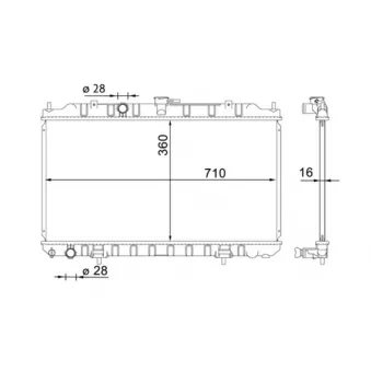 Radiateur, refroidissement du moteur MAHLE CR 1702 000S