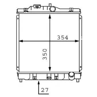 Radiateur, refroidissement du moteur MAHLE CR 186 000S