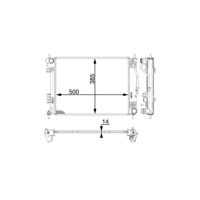 Radiateur, refroidissement du moteur MAHLE CR 1973 000P