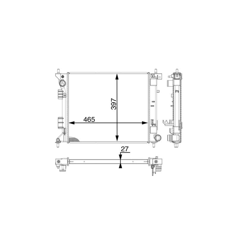 Radiateur, refroidissement du moteur MAHLE CR 1980 000P