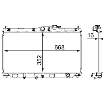 Radiateur, refroidissement du moteur MAHLE CR 199 000S