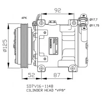 Compresseur, climatisation NRF 32743G