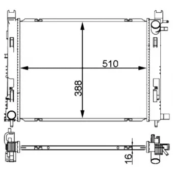 Radiateur, refroidissement du moteur MAHLE CR 2166 000S
