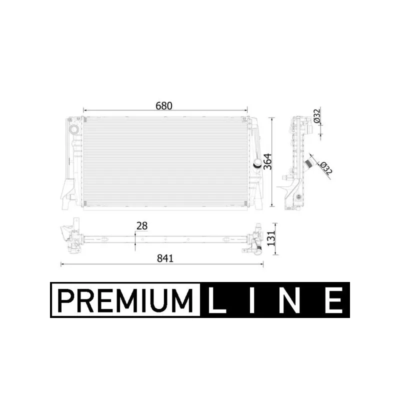 Radiateur, refroidissement du moteur MAHLE CR 2321 000P