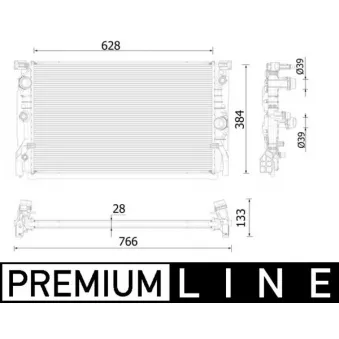 Radiateur, refroidissement du moteur MAHLE CR 2324 000P