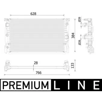 Radiateur, refroidissement du moteur MAHLE CR 2325 000P