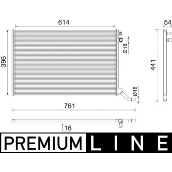 Radiateur, refroidissement du moteur MAHLE CR 2445 000P