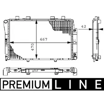 Radiateur, refroidissement du moteur MAHLE CR 246 000P