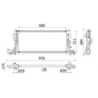 Radiateur, refroidissement du moteur MAHLE CR 2699 000P