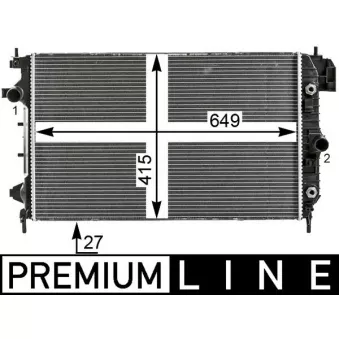 Radiateur, refroidissement du moteur MAHLE CR 27 000P