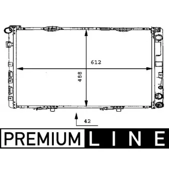 Radiateur, refroidissement du moteur MAHLE CR 283 000P