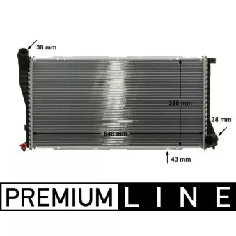 Radiateur, refroidissement du moteur MAHLE CR 288 000P