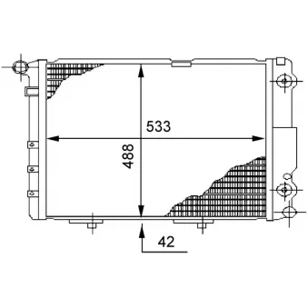 Radiateur, refroidissement du moteur MAHLE CR 294 000S