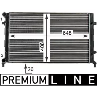 Radiateur, refroidissement du moteur MAHLE CR 30 000P