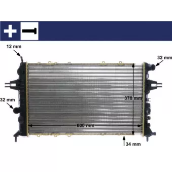 Radiateur, refroidissement du moteur MAHLE CR 321 000S