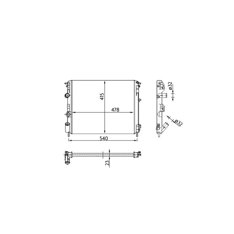 Radiateur, refroidissement du moteur MAHLE CR 36 000S