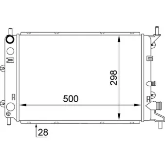 Radiateur, refroidissement du moteur MAHLE CR 377 000S