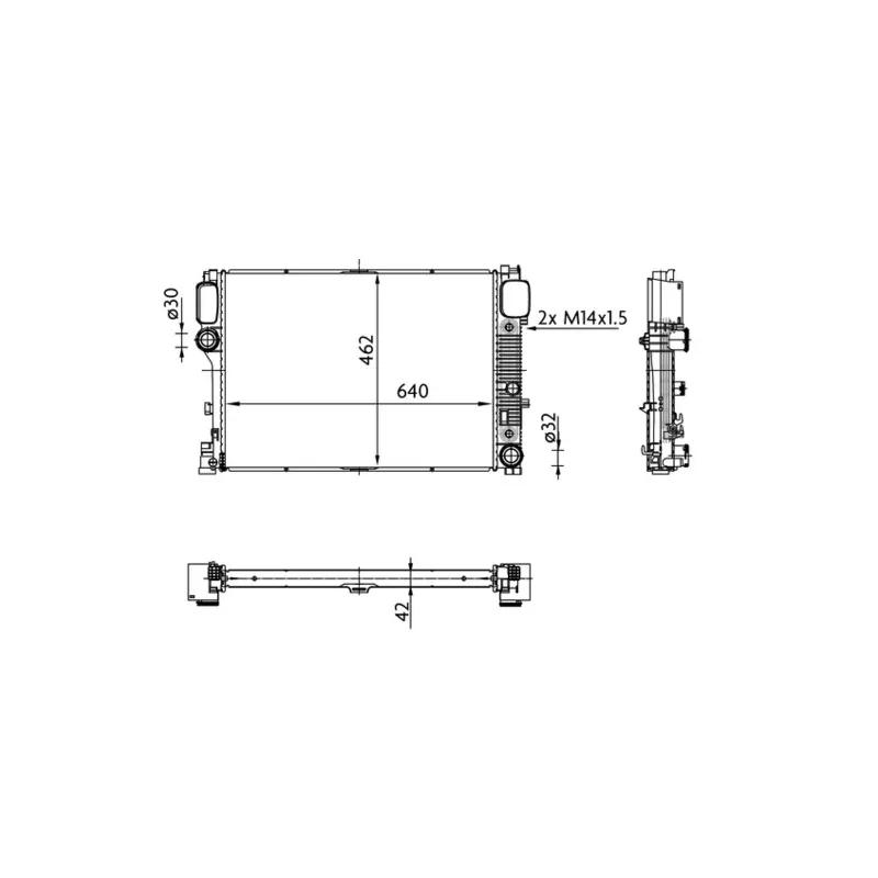 Radiateur, refroidissement du moteur MAHLE CR 38 000S