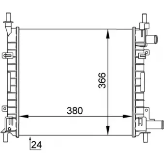 Radiateur, refroidissement du moteur MAHLE CR 382 000S