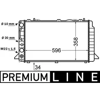 Radiateur, refroidissement du moteur MAHLE CR 396 000P